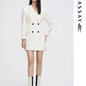 ELLASSAY- Wool-Blend Blazer Dress